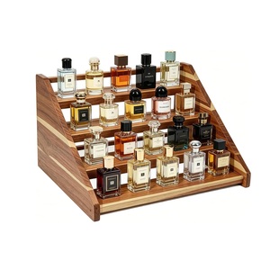 Estante de Exhibición de Perfumes de Madera de Acacia de 4 Niveles, Estante para Colonia, Organizador de Especias y Plantas, Ideal para la Cocina - Product Image 1