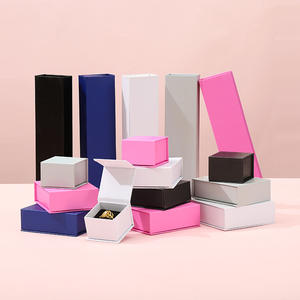 Wholesale Customizable Rectangle <b>Jewelry</b> Combination Box High Quality <b>Magnetic</b> Closure Rigid Paper Box Cotton Lining Fashionable - Product Image 1