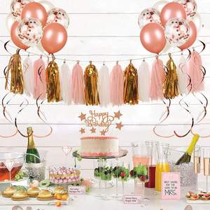 Joyeux Anniversaire – <span class=keywords><strong>Guirlande</strong></span> de ballons en latex et fleurs en or <span class=keywords><strong>rose</strong></span> pour décoration de fête - Product Image 2