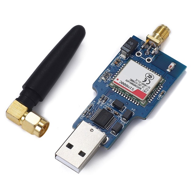 USB to GSM Module Quad-band Serial Port GSM GPRS SIM800 SIM800C Module for Wireless BT SMS Messaging With Antenna