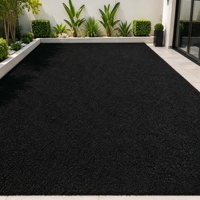 Gazon synthétique noir pour putting green, idéal pour la maison, le jardin, la cour, la terrasse, le balcon et la couverture de sol extérieur