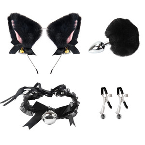 Set de Juguetes Sexuales SM para Mujer: Anillos para el Cuello y Pinzas para Pezones - Juguetes Divertidos - Product Image 1