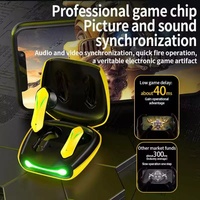 Auriculares Inalámbricos para Juegos Leadingplus con Molde Privado, Luz RGB, Pantalla Digital, Baja Latencia 5.0, Resistentes al Agua IPX5