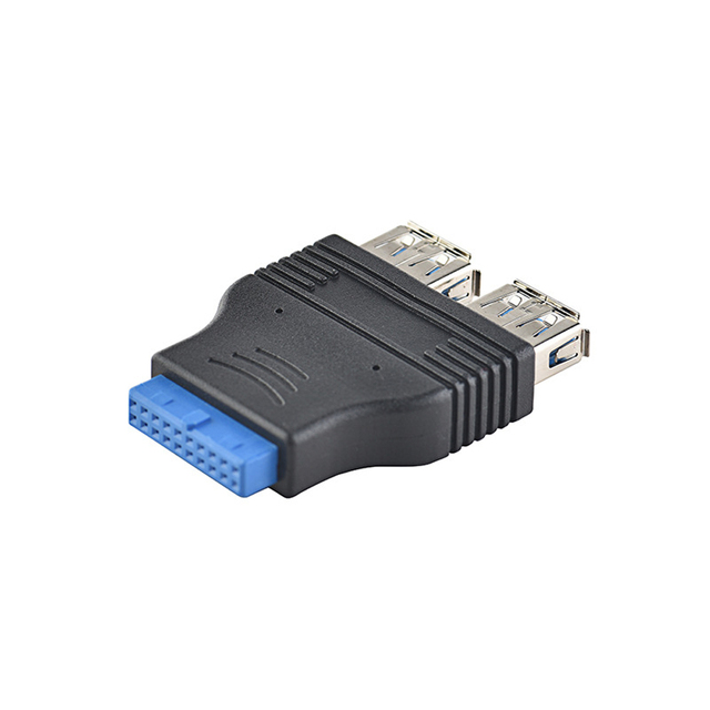 Dual Port USB 3.0 to Motherboard Mainboard Internal 20pin Header Adapter 20-pins to 2 X USB A Female