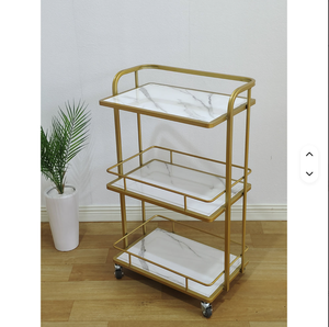 Carrito de Peluquería Moderno en Blanco y Negro, Carrito de Salón de Lujo, Portátil, de Alta Calidad, para Herramientas Pequeñas, en Venta - Product Image 1