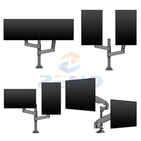 ZENO MH10D bras adaptateur VESA double moniteur flexible en gros 17 à 32 pouces écran réglable Double support de bras de moniteur double