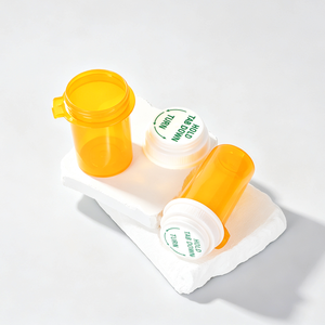 Botellas de Plástico con Tapas Reversibles de 45 ml y 55 ml, Frascos para Medicamentos, Píldoras y Recetas, a Prueba de Niños - Product Image 4