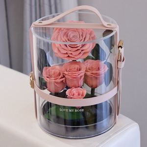 Fiore eterno giardino segreto rosa acrilico trasparente 214 conservato di san valentino regalo di natale laurea nuovo anno pasqua - Product Image 3