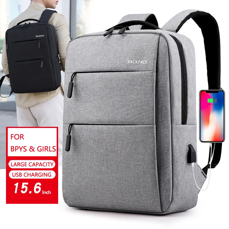 New Arrivals OEM Custom Logo High Quality USB Charging Port Waterproof Smart Casual Sports School Travel Laptop Backpack Bag