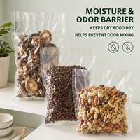 Kantong Vakum PA PE Bebas BPA untuk Makanan, dengan Cetak Sablon, Anti Bocor, Dapat Digunakan Kembali untuk Penyimpanan Makanan, Daging, Makanan Laut, Sosis