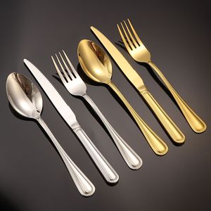 Stainless Steel Western Cutlery Set <b>Knife</b> Fork Spoon Dessert Spoon Durable Party Use Oval Shape European Style - Product Image 3