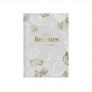 Libro di ricette vuoto A5 con copertina rigida, da compilare con 100 ricette, 224 pagine, diario di cucina fai da te, regalo per la famiglia e la cucina - Product Image 1