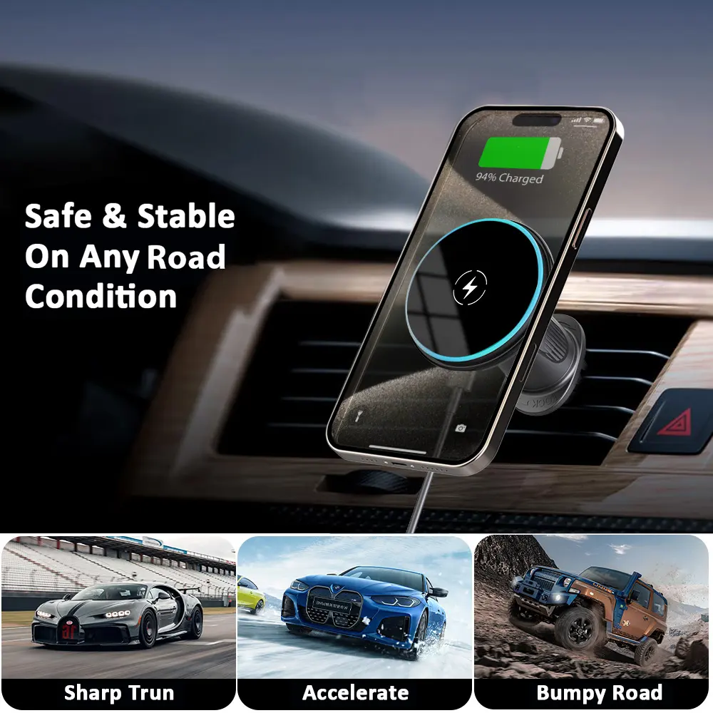 IPhone XIAOMI Samsung için 15W kablosuz araba şarjı telefon tutucu hızlı kablosuz şarj telefon standı araba için