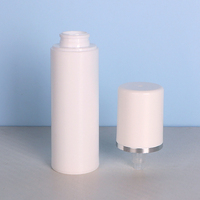 Spot de gros 15ml 30ml 50ml Fine PP blanc bouteille de lotion sous vide, bouteille de lotion sans air avec fil d'argent