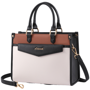 Sac fourre-tout pour ordinateur portable Royaa en cuir PU personnalisé pour femme, 15,6 pouces, couleur unie, mallette d'affaires, fermeture éclair, doublure en polyester - Product Image 1