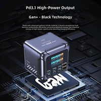 Station de charge de bureau GaN 420W, PD 3.1, chargeur rapide 140W, concentrateur d'alimentation 8 ports pour ordinateur portable, MacBook, tablette, téléphone IOS