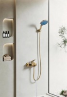 Robinet de salle de bain en zinc chromé, luxe, monocommande, avec cartouche céramique, finition polie, mural, pour hôtel, design moderne