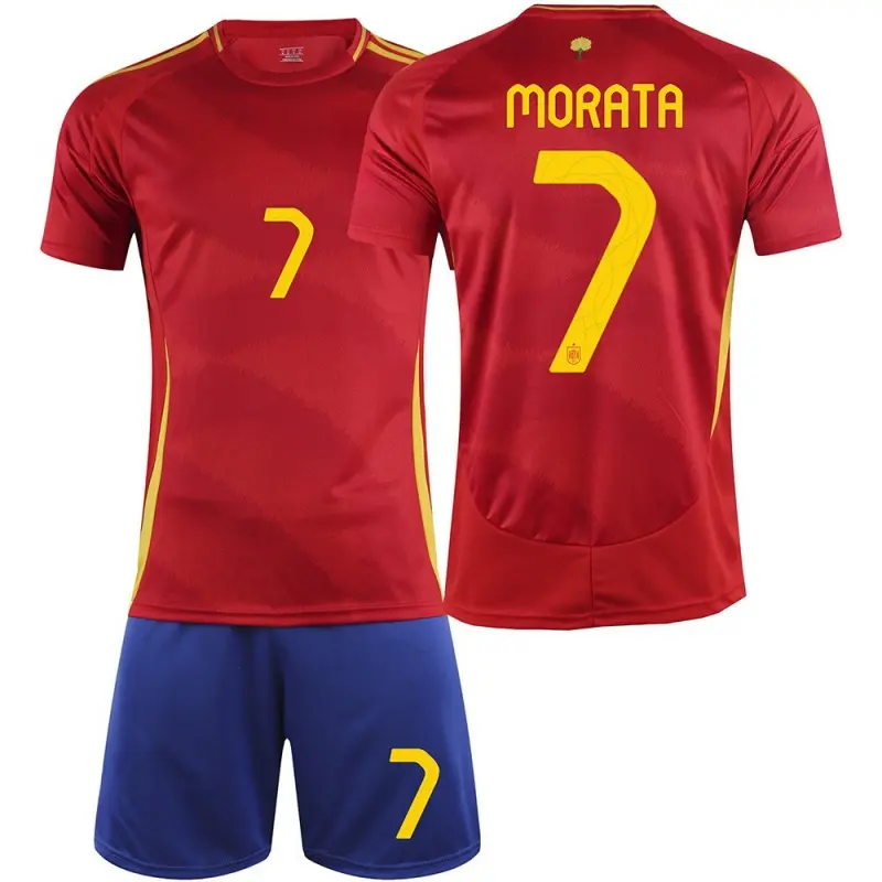 Euro 2024 Spain home jersey No. 9 Garvey 26 Pedri 7 Morata 16 Rodrigo Football shirt