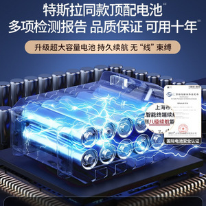 Aspirateur de voiture portatif 0,5L-1L rechargeable, haute puissance d'aspiration, édition suprême noire et or - Product Image 4