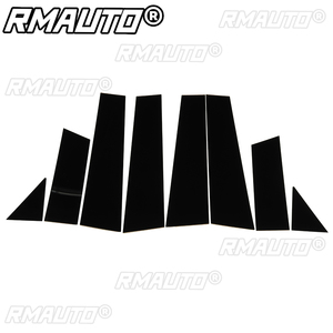 8PCS Car Black Mirror Effect Car <b>Window</b> Pillar Trim <b>Cover</b> for NISSAN Qashqai 2016 2017 2018 2019 2020 2021 - Product Image 2