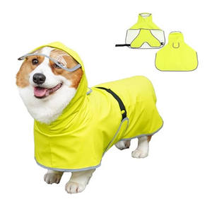 Imperméable pour chien Imperméable Veste de pluie pour chien avec capuche Ceinture réglable Protection Réfléchissant Léger Poncho Imperméable pour chien - Product Image 1