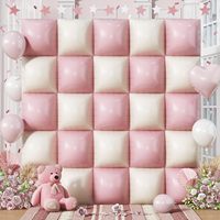 25 Ballons en aluminium double face à motif damier métallique, auto-scellants, pour remplissage à l'hélium, pour décor de fête et photomaton