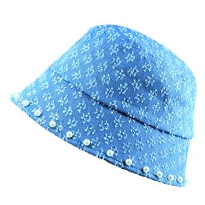 Femmes printemps et été perle conception poncé pêcheur casquettes doux soleil Denim seau chapeaux pour femmes été - Product Image 2