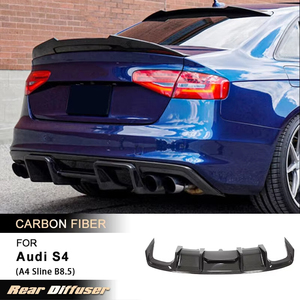 Sline S4 <span class=keywords><strong>A4</strong></span>รถยนต์สไตล์ KB คาร์บอนไฟเบอร์กันชนหลังขอบล่างสำหรับ Audi S4 <span class=keywords><strong>A4</strong></span> B8.5 2013 2014 2015 <span class=keywords><strong>2016</strong></span> - Product Image 2