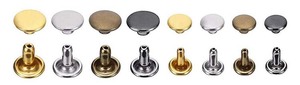 Rivets à <span class=keywords><strong>double</strong></span> capuchon personnalisés en métal noir, rivets étoile à <span class=keywords><strong>double</strong></span> tête 5mm 9mm, rivets à tête plate en acier inoxydable à <span class=keywords><strong>double</strong></span> capuchon - Product Image 3