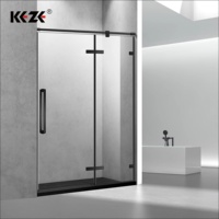 Certifié CE Accueil Hôtel Utiliser 8mm Verre Trempé Quadrant Douche Clôture Pliant Conception Plateau En Pierre Artificielle Cadre En Aluminium