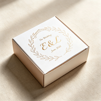 Boîte à dragées personnalisée en carton recyclable avec finition mate E&L, production en 72h, pour mariage, boutique