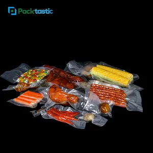 新设计塑料聚酯薄膜真空袋定制印刷密封袋透明食品零食螺母真空包装袋
