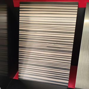 Panneau <span class=keywords><strong>métallique</strong></span> décoratif linéaire en acier inoxydable gravé <span class=keywords><strong>horizontal</strong></span> moderne pour ascenseurs et revêtements muraux - Product Image 1