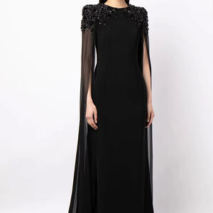 فساتين سهرة أنيقة جديدة مزينة بالخرز والماس، فستان طويل عصري عالي الجودة للنساء - Product Image 1