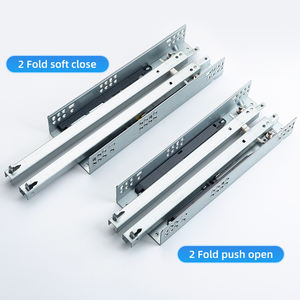 ケロ ボトム隠し引き出しスライド ソフトクローズ プッシュオープン 2つ折り アンダーマウントスライド キッチン＆ダイニング用 - Product Image 6