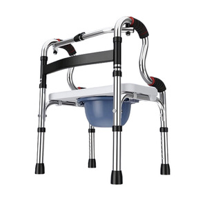 Stainless Steel <b>Walker</b> With Toilet Seat Height Adjustable Foldable For <b>Elderly</b> Rehabilitation Aid - Product Image 5