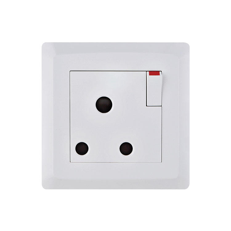 High Quality Electrical Wall Switches Home Use UK Standard White 20A Light Wall Switches PC Panel Electric Switch Socket Outlet