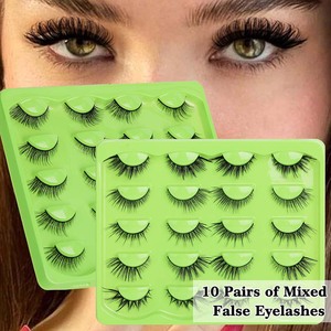 Vente en gros usine – Faux cils réutilisables en cheveux synthétiques 3D de 25 mm, style renard, lot de 10 paires - Product Image 5
