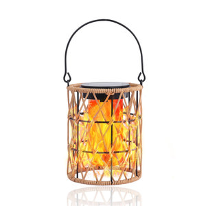 Xinlijin <b>Solar</b> Bamboo <b>Lantern</b> Led Light <b>Outdoor</b> Garden Balcony Decorative Hanging Lamp - Product Image 1