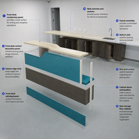 Comptoir de réception moderne sur mesure pour usine, hôpital, clinique, centre commercial, service client