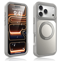Coque de téléphone robuste antichoc pour iPhone 17 Pro Max, protection intégrale avec anneau magnétique