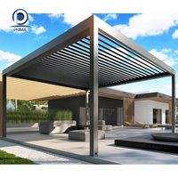 Pergola motorisée moderne Prima en promotion, résistante au vent, sur mesure, pour terrasse, cour et bord de piscine