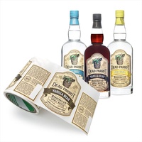 Etiquetas Personalizadas para Whisky, Rollo de Papel Texturizado, Etiqueta de Lujo para Botellas de Vino