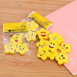 Gomme à effacer jaune fantaisie promotionnelle pour fournitures scolaires, en caoutchouc TPR écologique, certifiée EN-71, forme personnalisée - Product Image 3