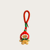Porte-clés en peluche de Noël mignon et doux, cordon de poignet moelleux, pendentif figurine Père Noël, chat, bonhomme en pain d'épices, sapin de Noël, couronne, breloque de sac