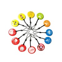 Porte-clés des médias sociaux Rfid nfc carte à puce Programmable avec anneau métallique étiquette époxy iso14443a nfc