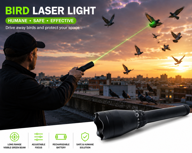 Professional Bird Laser Light Green Beam Bird Control Device for Pigeons Seagulls and Pest Birds