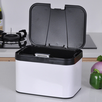 Poubelle à compost carrée en acier inoxydable durable pour la cuisine