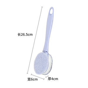 Long Handled Sponge Pot <b>Brush</b> Double Sided Detachable Kitchen Cleaning <b>Brush</b> Eco Friendly For Pots Pans Bowls - Product Image 2