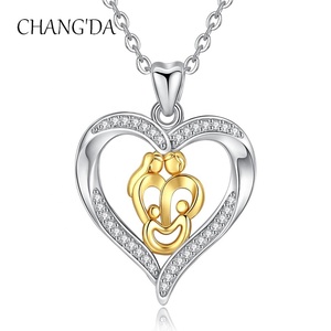925 de plata esterlina madre niño mamá bebé familia collares colgante para Día de la madre - Product Image 1
